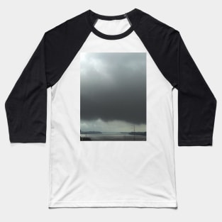 Stormy sky over Danube river with a panoramic view from the penthouse Baseball T-Shirt